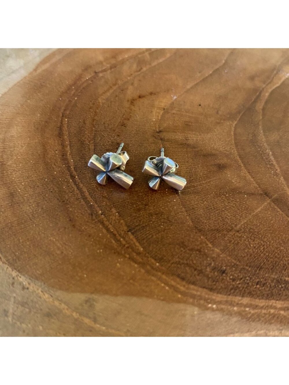 RETIRED James Avery St. Teresa Cross Earrings, Sterling Silver